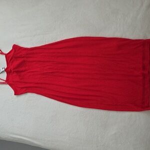 EXPRESS Vibrant Red Ribbed Dress